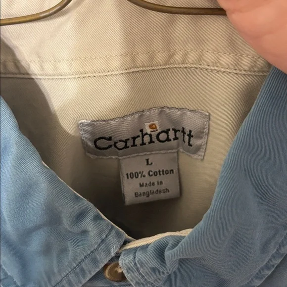 Carhartt Light Blue Button-Up Shirt - Picture 3 of 4